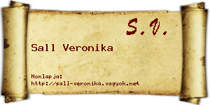 Sall Veronika névjegykártya